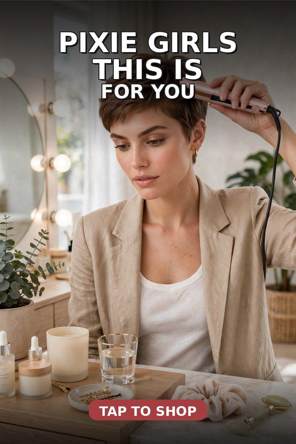 Mini Flat Iron for Pixie Cuts